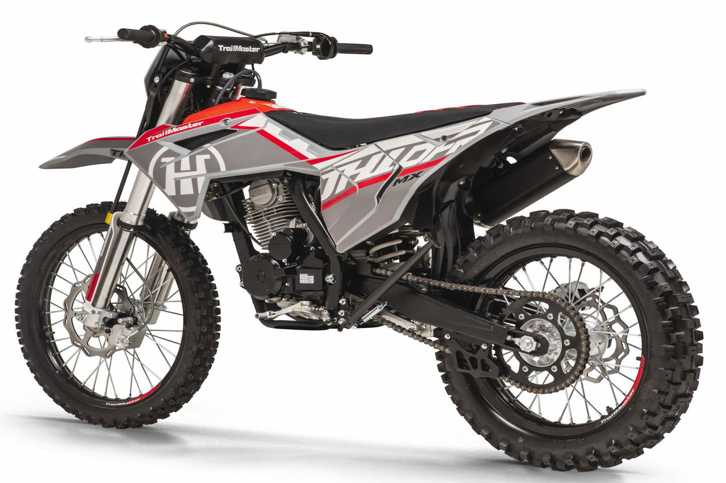 TrailMaster MX250 Dirt Bike, 5-Speed Manual, Electric Start, Dual Disc Brakes, (21/18) Wheels