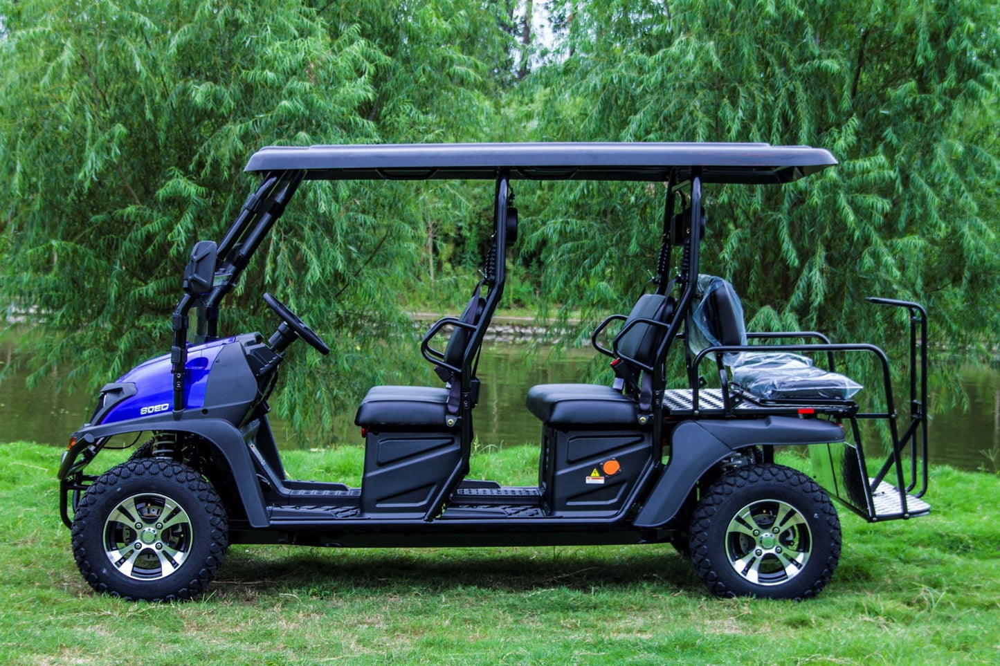 TrailMaster Taurus 80ED-GV 6-Seat Electric Golf Cart, 72 Volt, Extended Roof