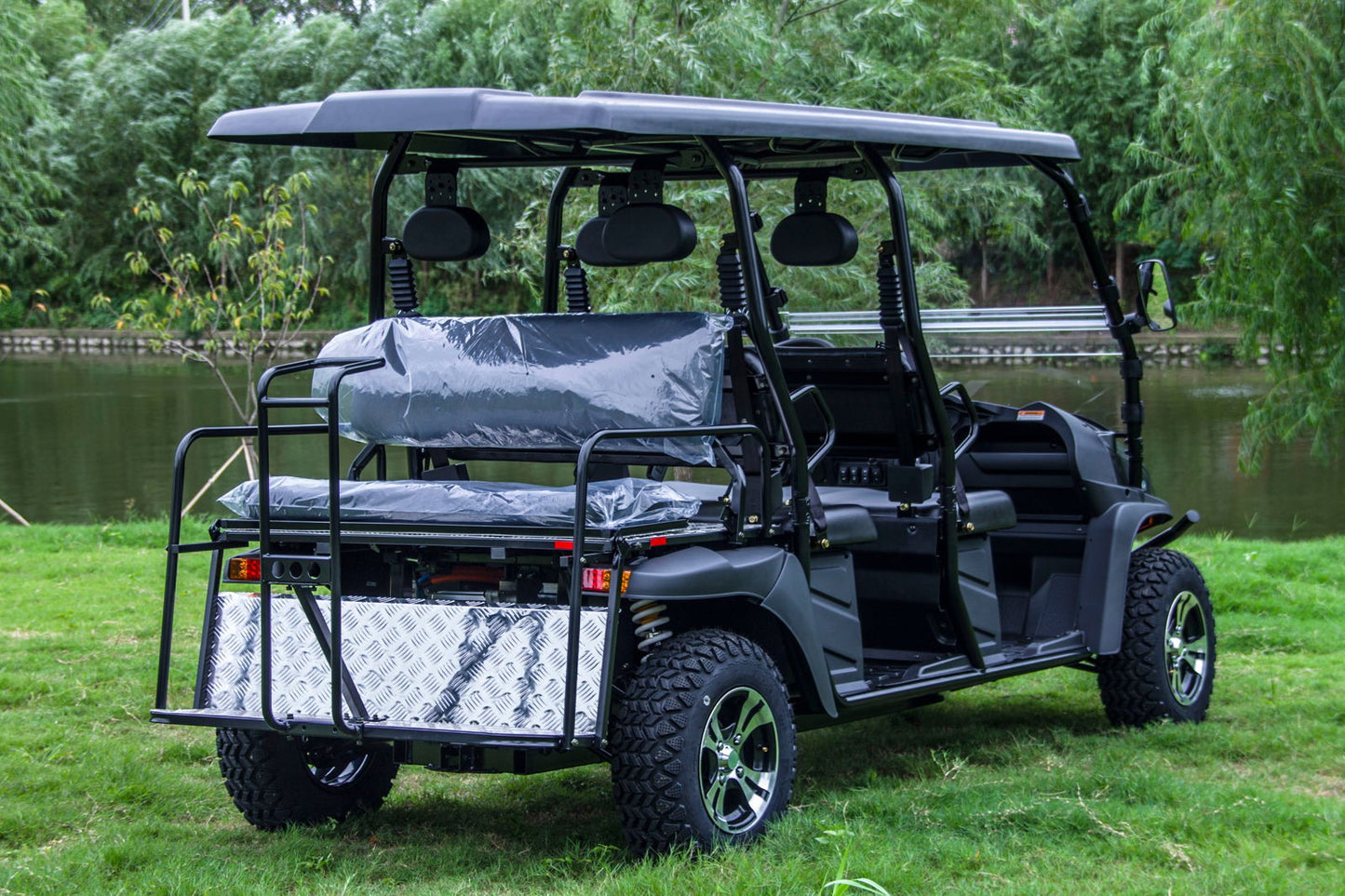 TrailMaster Taurus 80ED-GV 6-Seat Electric Golf Cart, 72 Volt, Extended Roof