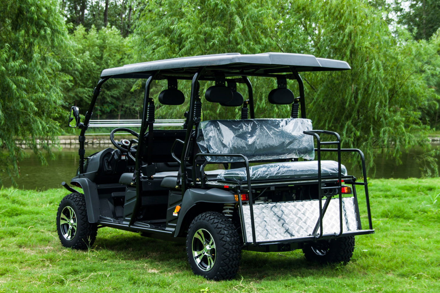 TrailMaster Taurus 80ED-GV 6-Seat Electric Golf Cart, 72 Volt, Extended Roof