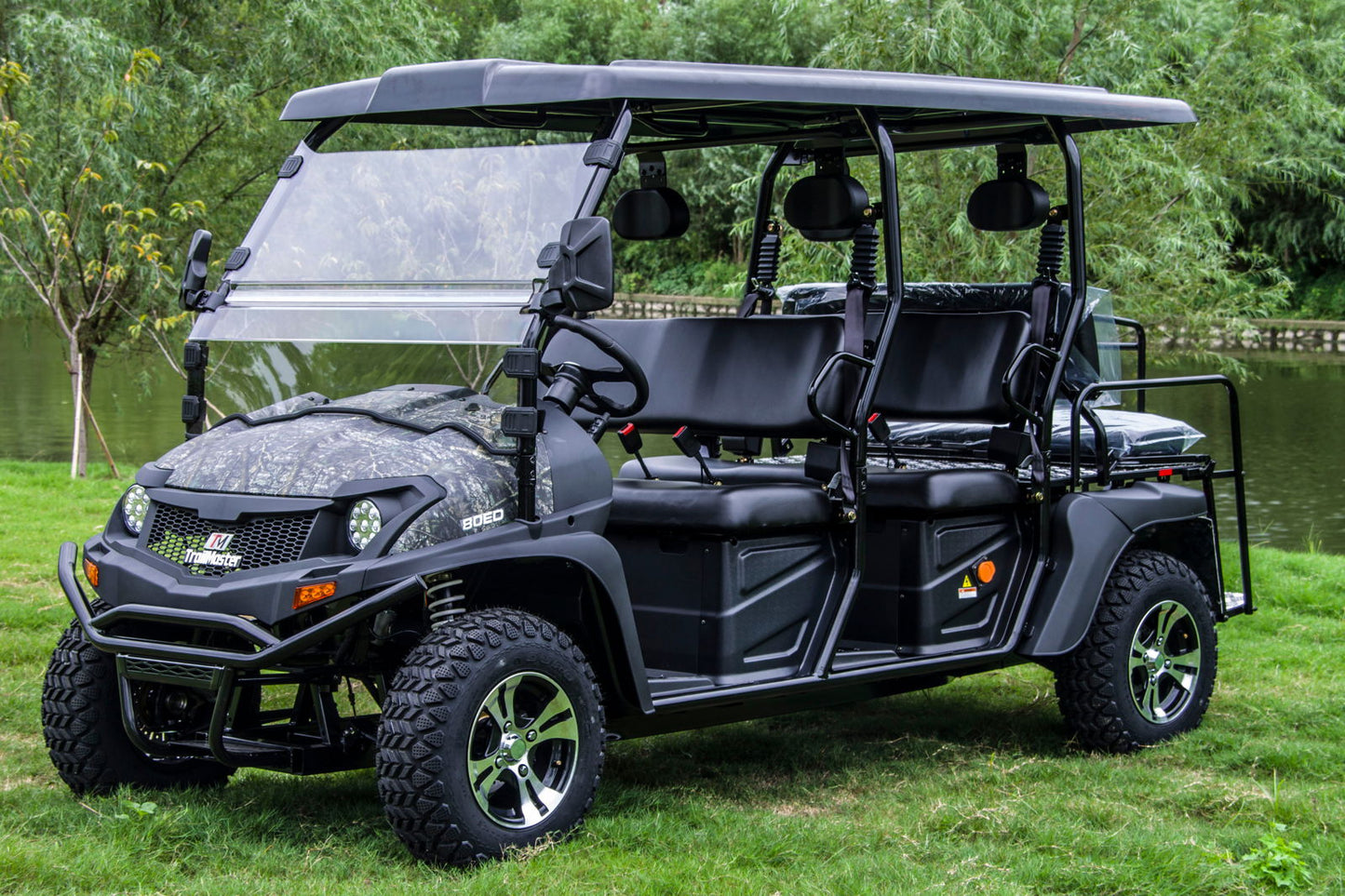 TrailMaster Taurus 80ED-GV 6-Seat Electric Golf Cart, 72 Volt, Extended Roof