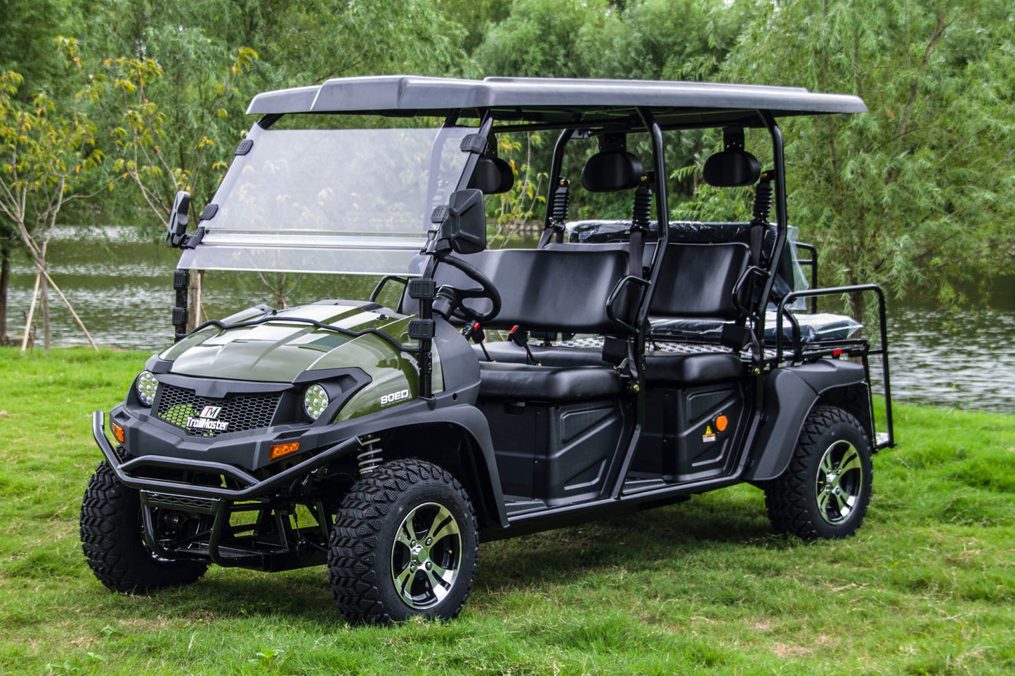 TrailMaster Taurus 80ED-GV 6-Seat Electric Golf Cart, 72 Volt, Extended Roof