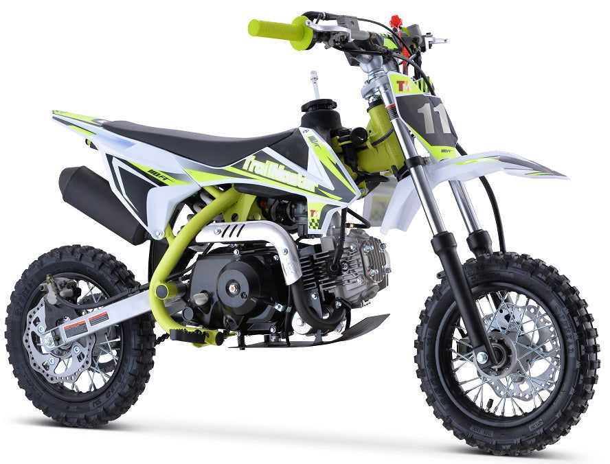 TrailMaster TM10 110cc Dirt Bike 4-Speed Auto Clutch, Dual Disc (10/10), Ages 8-12