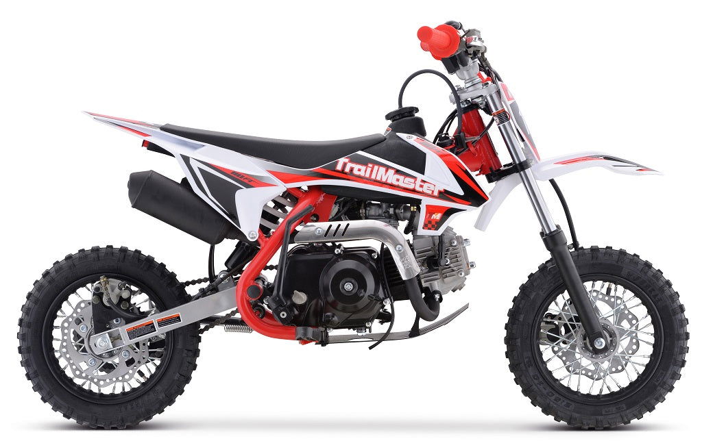 TrailMaster TM10 110cc Dirt Bike 4-Speed Auto Clutch, Dual Disc (10/10), Ages 8-12