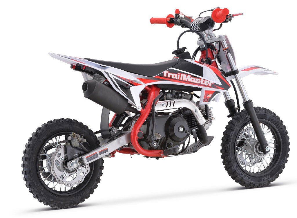 TrailMaster TM10 110cc Dirt Bike 4-Speed Auto Clutch, Dual Disc (10/10), Ages 8-12