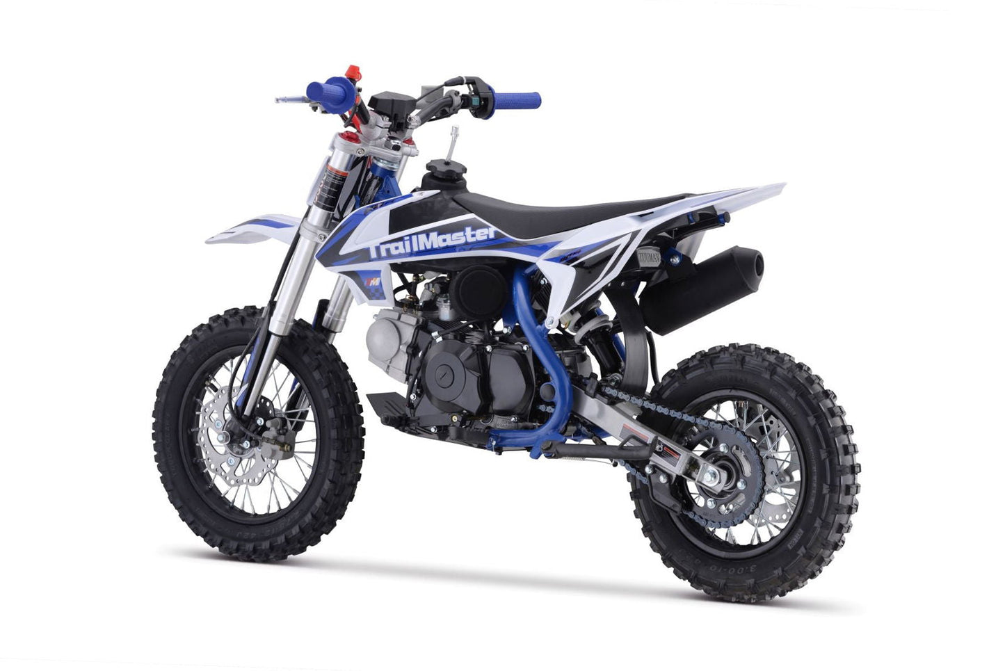 TrailMaster TM15 110cc Dirt Bike, 4-Speed Semi-Auto, Electric Start w/Kick backup, Dual Disc Brakes (12/10) Ages 8-12