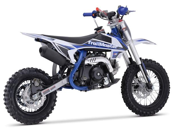 TrailMaster TM15 110cc Dirt Bike, 4-Speed Semi-Auto, Electric Start w/Kick backup, Dual Disc Brakes (12/10) Ages 8-12