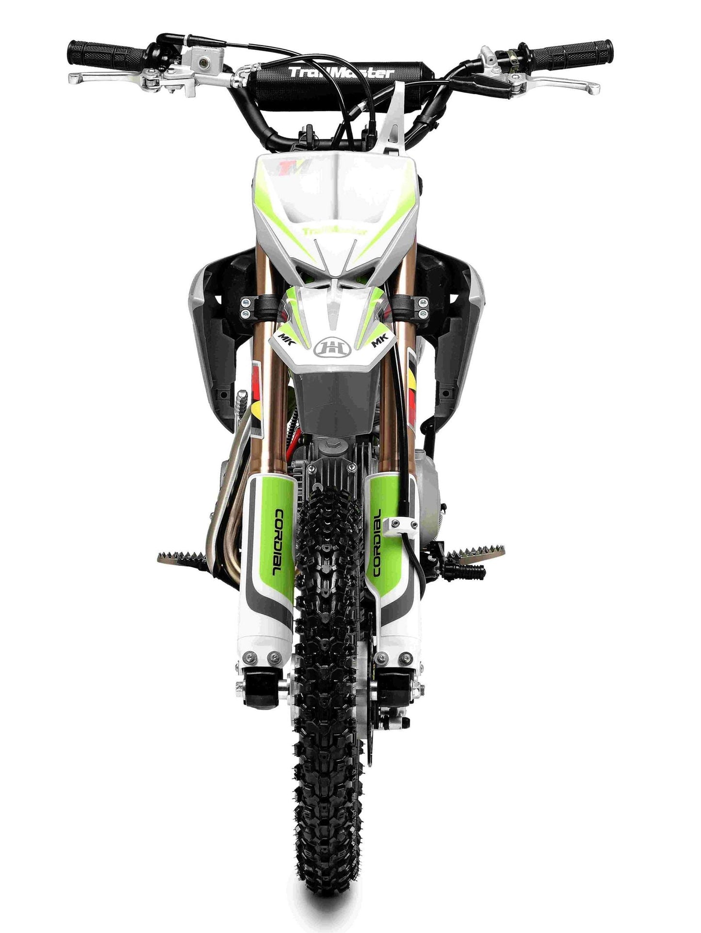 TrailMaster MK125S Pro Series Dirt Bike, 4-Speed Semi-Automatic, Electric Start, Dual Disc Brakes, (14/12) Wheels