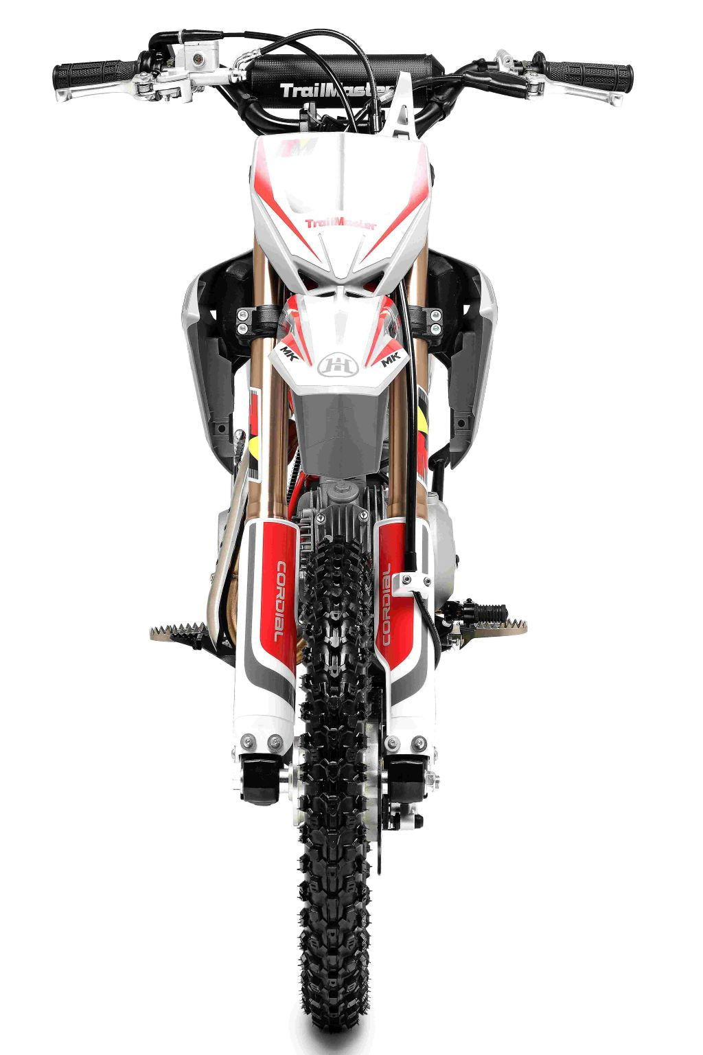 TrailMaster MK125S Pro Series Dirt Bike, 4-Speed Semi-Automatic, Electric Start, Dual Disc Brakes, (14/12) Wheels