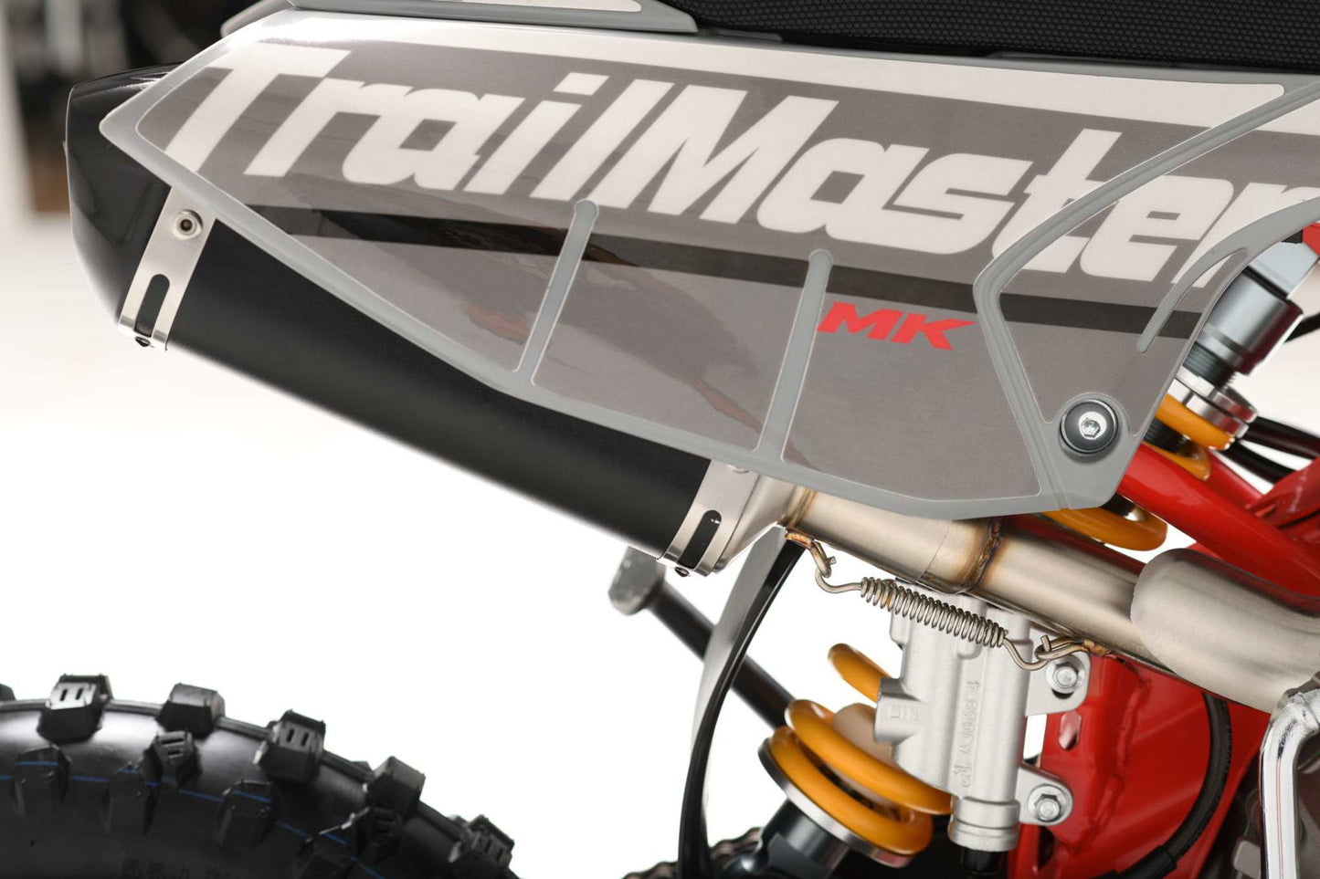 TrailMaster MK125S Pro Series Dirt Bike, 4-Speed Semi-Automatic, Electric Start, Dual Disc Brakes, (14/12) Wheels
