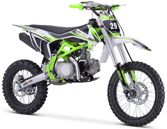 TrailMaster TM29 125cc Dirt Bike, Large Frame, 4-Speed Manual, with Electric Start (17/14), Ages 12 and up