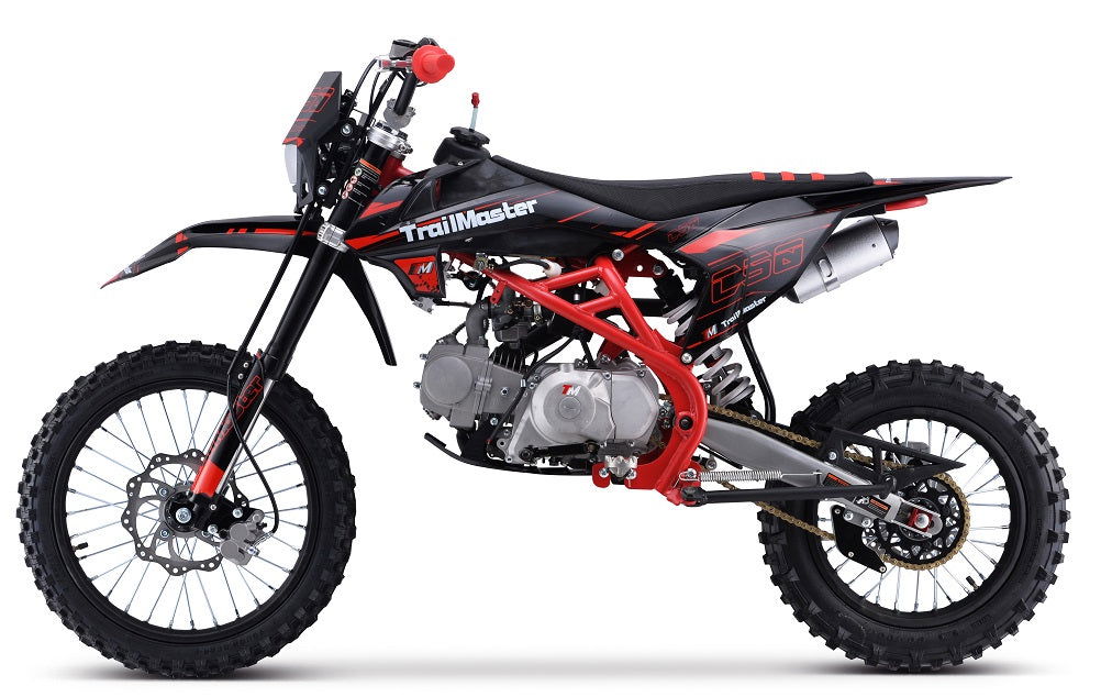 TrailMaster C50 150cc Gas Dirt Bike, 4-Speed Manual Clutch (17/14) Wheels