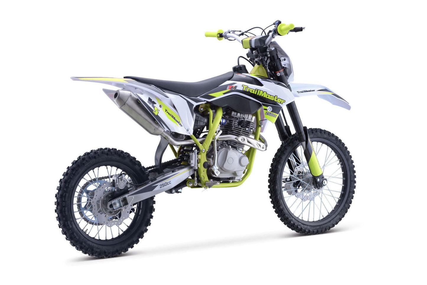 TrailMaster TM31 250cc Dirt Bike 5-Speed Manual Dual Disc Brakes, Electric Start with Kick backup (19/16)