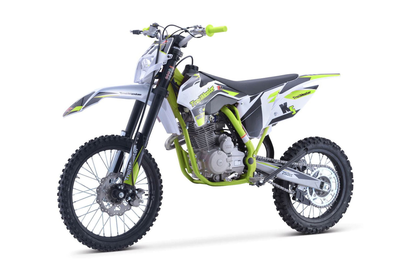 TrailMaster TM31 250cc Dirt Bike 5-Speed Manual Dual Disc Brakes, Electric Start with Kick backup (19/16)