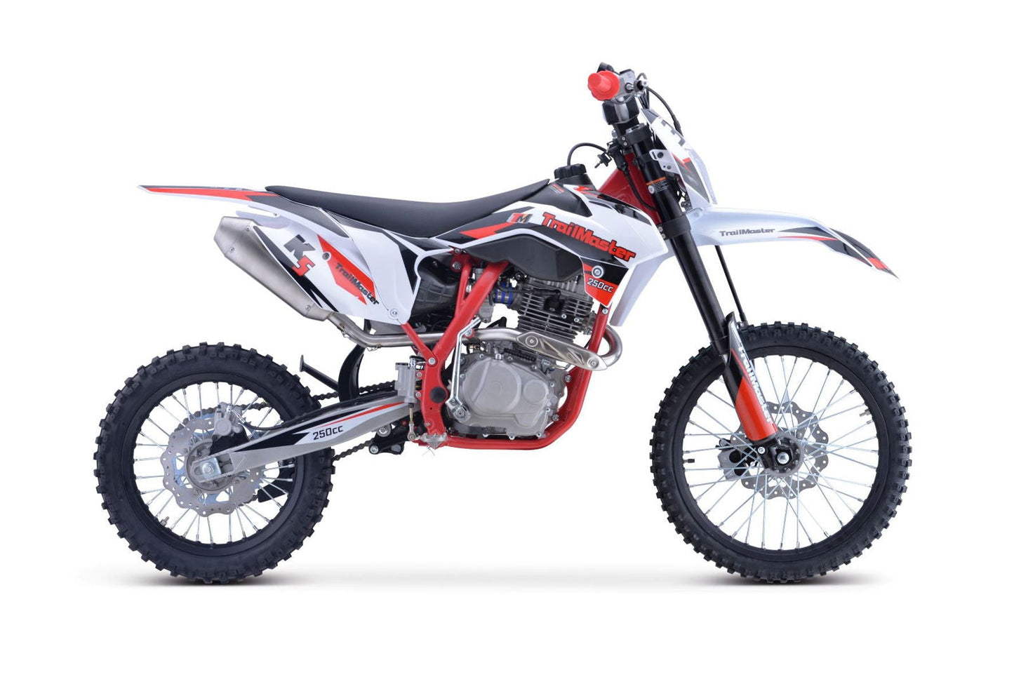 TrailMaster TM31 250cc Dirt Bike 5-Speed Manual Dual Disc Brakes, Electric Start with Kick backup (19/16)