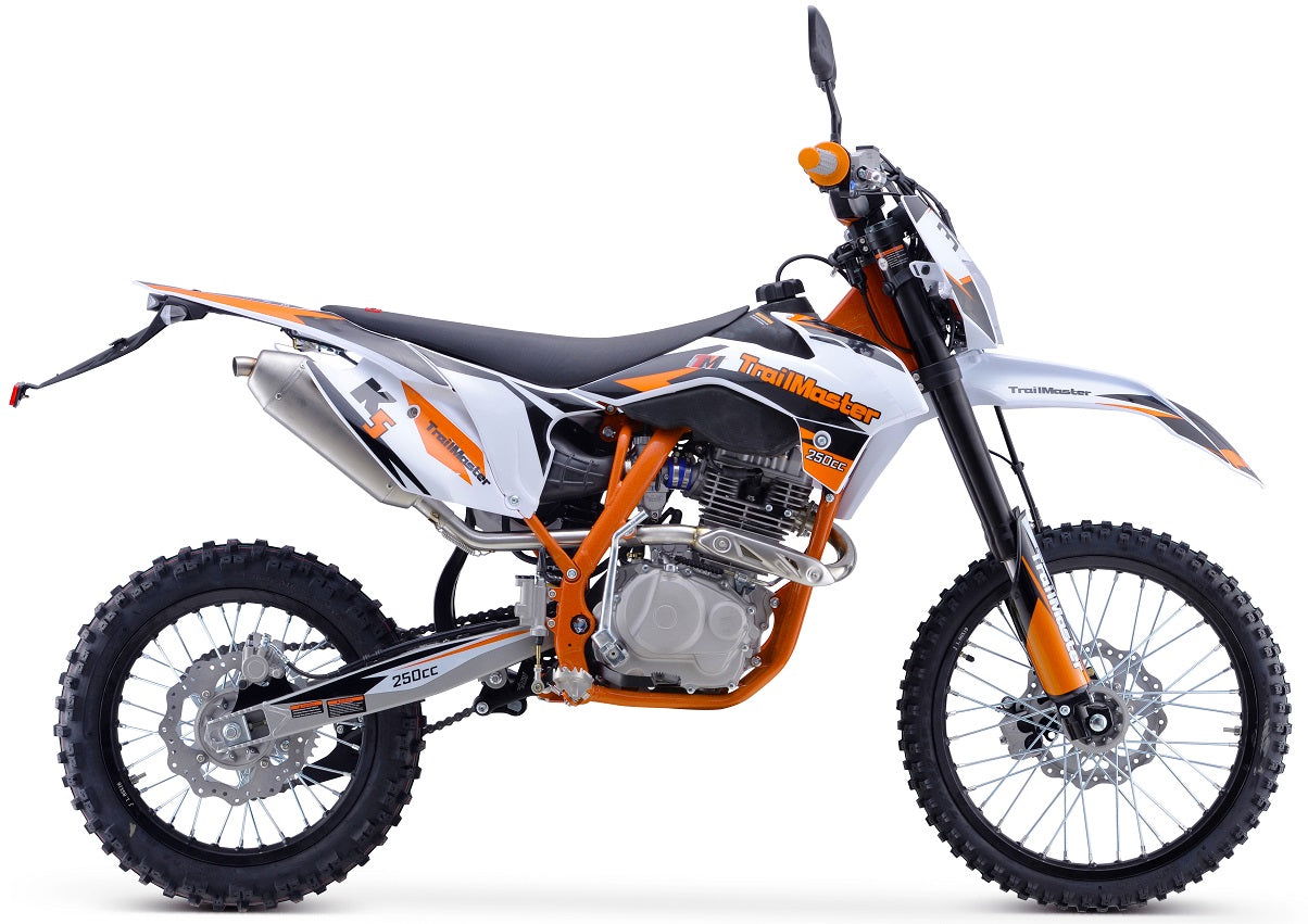 TrailMaster TM31X PRO 250cc Dirt Bike 5-Speed Manual Dual Disc Brakes, Electric Start with Kick backup (19/16)