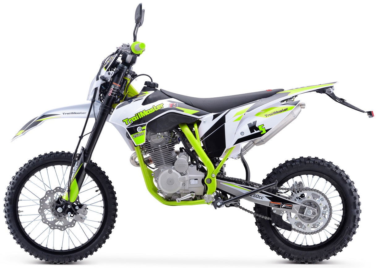 TrailMaster TM31X PRO 250cc Dirt Bike 5-Speed Manual Dual Disc Brakes, Electric Start with Kick backup (19/16)