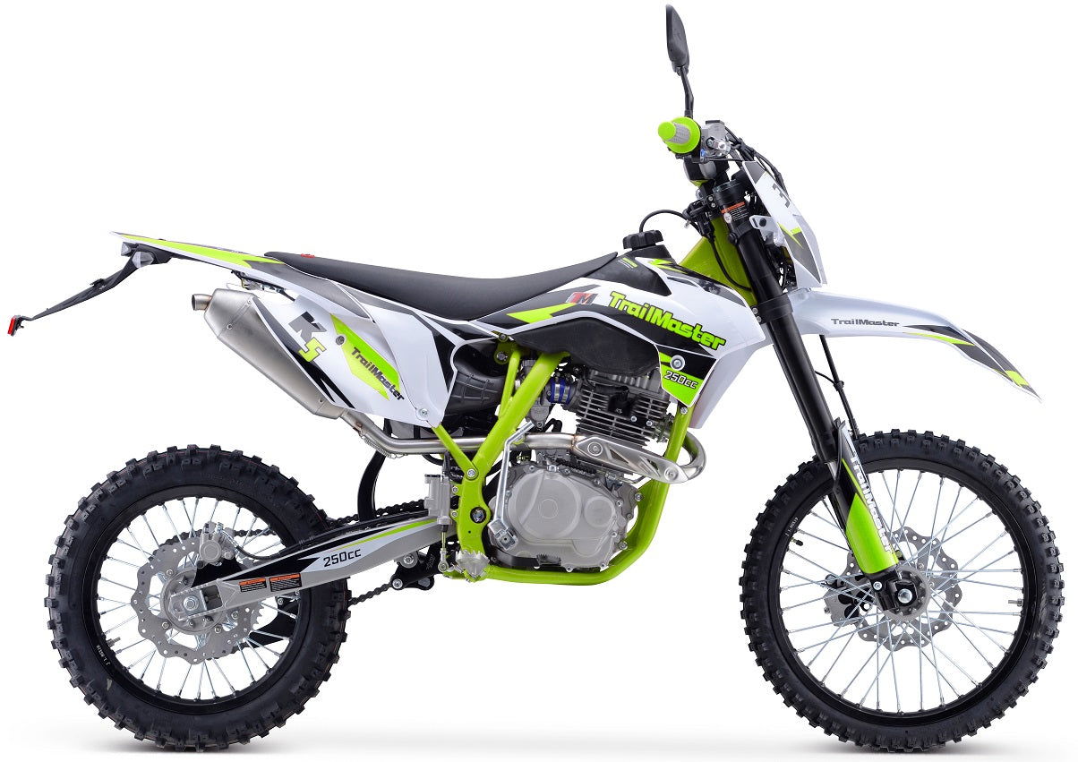 TrailMaster TM31X PRO 250cc Dirt Bike 5-Speed Manual Dual Disc Brakes, Electric Start with Kick backup (19/16)