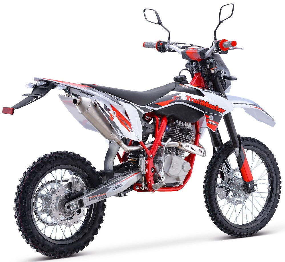 TrailMaster TM31X PRO 250cc Dirt Bike 5-Speed Manual Dual Disc Brakes, Electric Start with Kick backup (19/16)