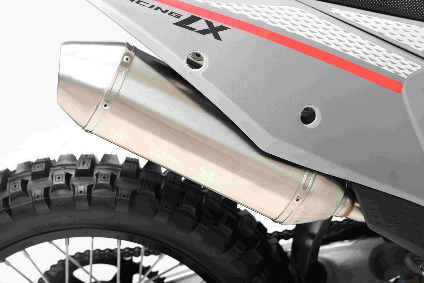 LX250 Dirt Bike, 6-Speed Manual, Dual Disc Brakes, Electric Start with Kick backup, (21/18) Wheels