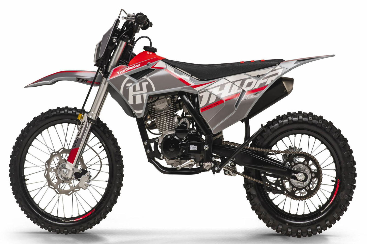 TrailMaster MX250 Dirt Bike, 5-Speed Manual, Electric Start, Dual Disc Brakes, (21/18) Wheels