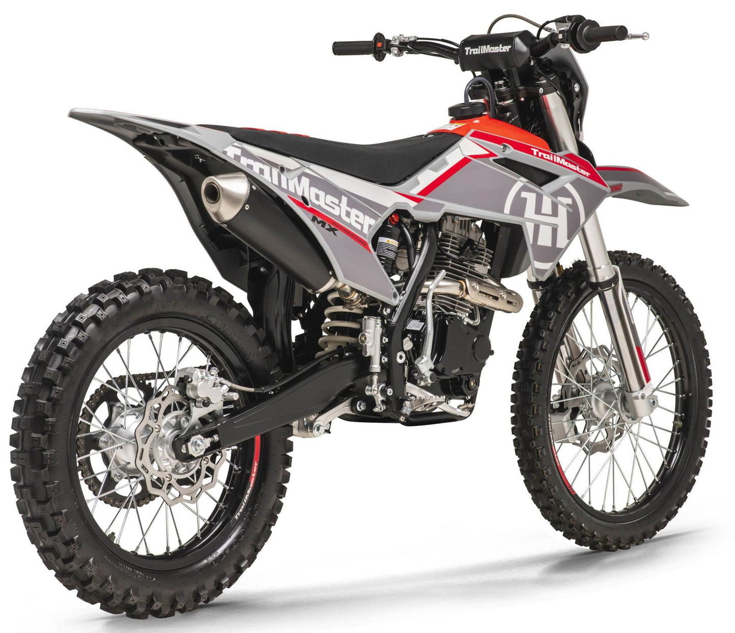TrailMaster MX250 Dirt Bike, 5-Speed Manual, Electric Start, Dual Disc Brakes, (21/18) Wheels