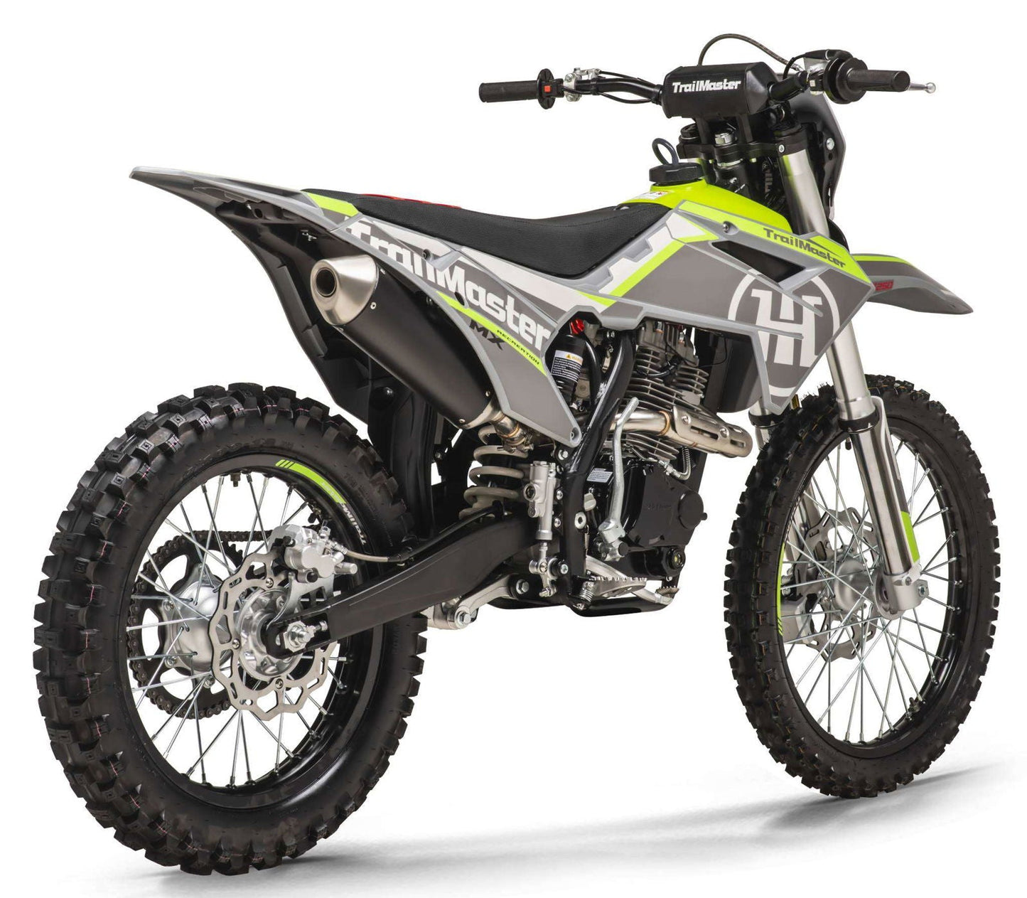 TrailMaster MX250 Dirt Bike, 5-Speed Manual, Electric Start, Dual Disc Brakes, (21/18) Wheels