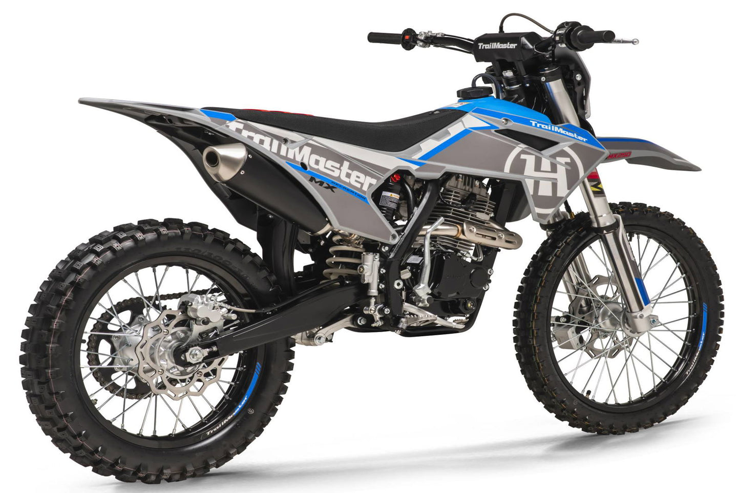 TrailMaster MX250 Dirt Bike, 5-Speed Manual, Electric Start, Dual Disc Brakes, (21/18) Wheels