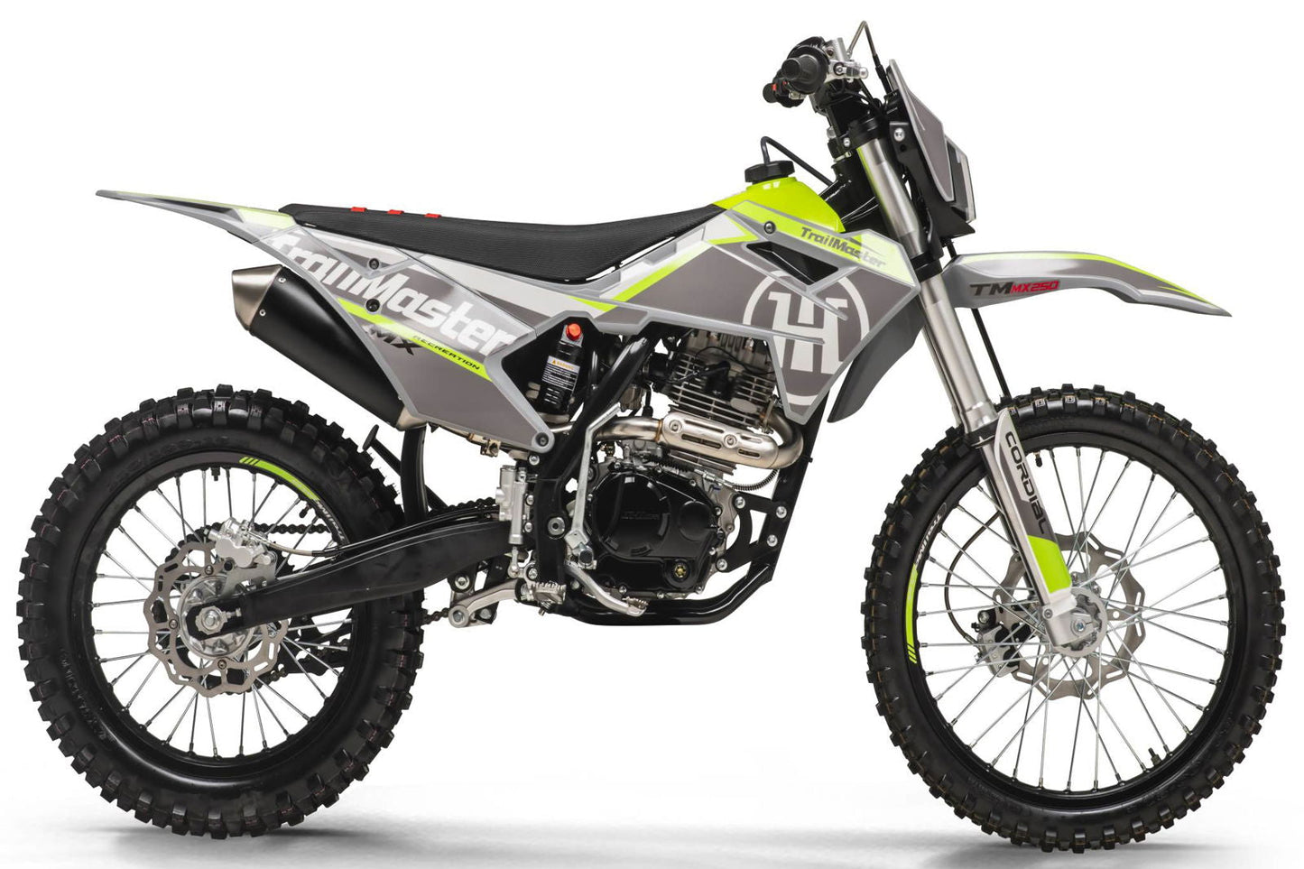 TrailMaster MX250 Dirt Bike, 5-Speed Manual, Electric Start, Dual Disc Brakes, (21/18) Wheels