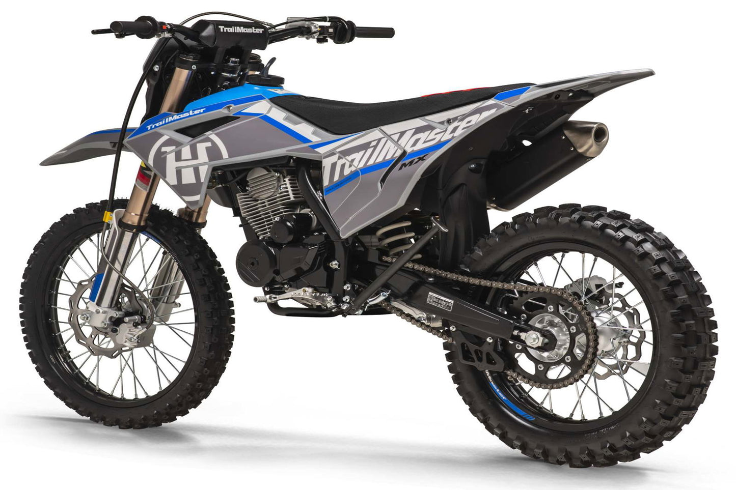 TrailMaster MX250-Pro Dirt Bike, 5-Speed Manual, Dual Disc Brakes, Electric Start (21/18) Wheels