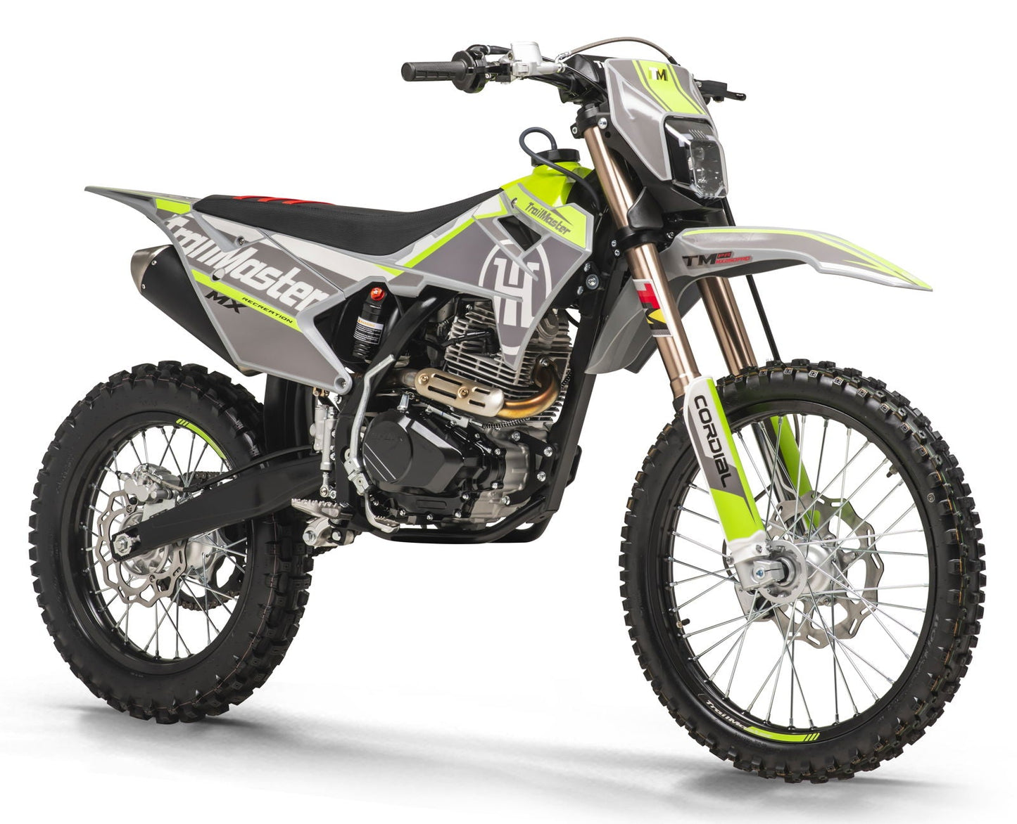 new! TrailMaster MX250-Pro Dirt Bike 5-Speed Manual Dual Disc Brakes, Electric Start (21/18)