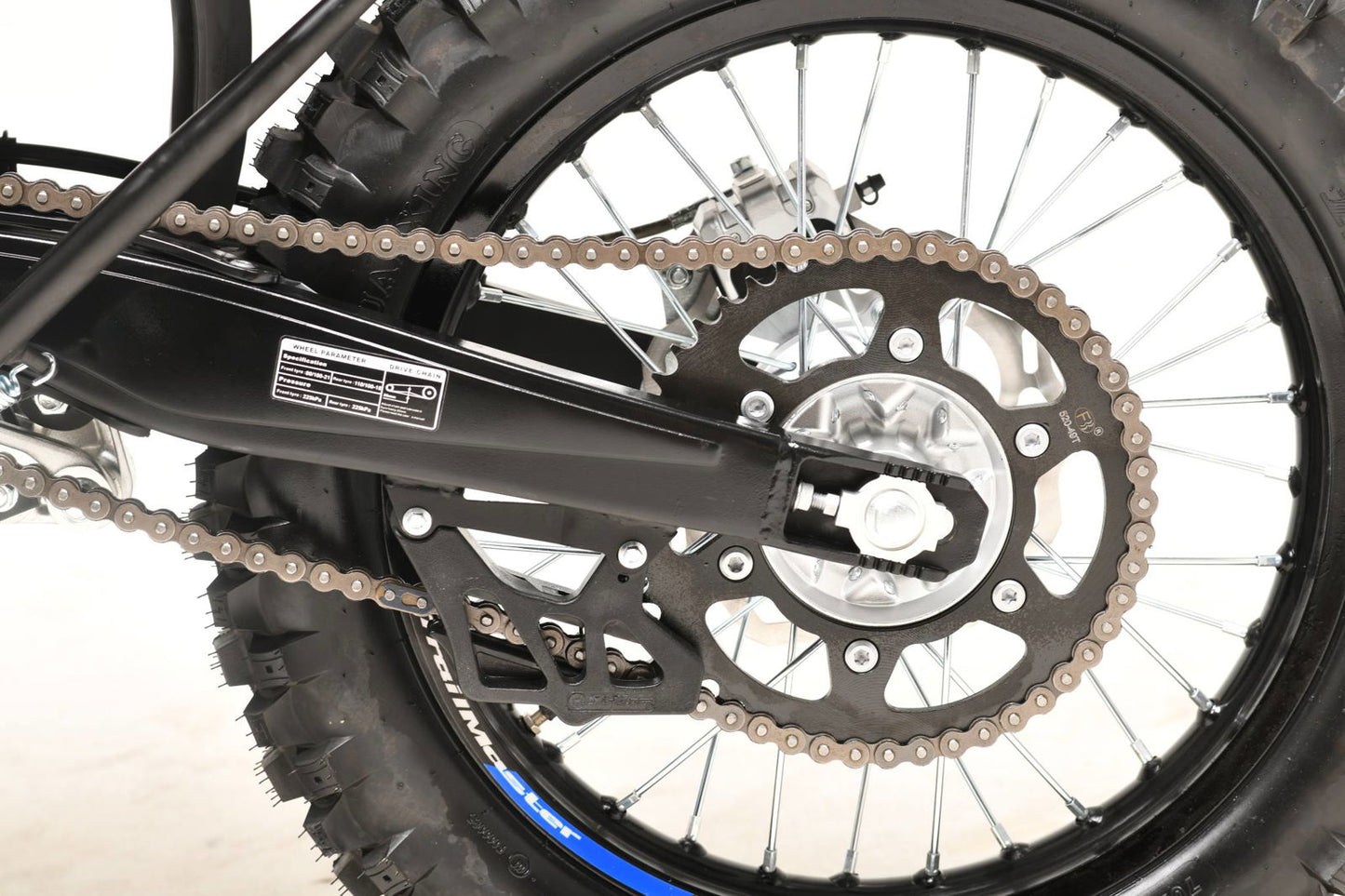 TrailMaster MX250-Pro Dirt Bike, 5-Speed Manual, Dual Disc Brakes, Electric Start (21/18) Wheels