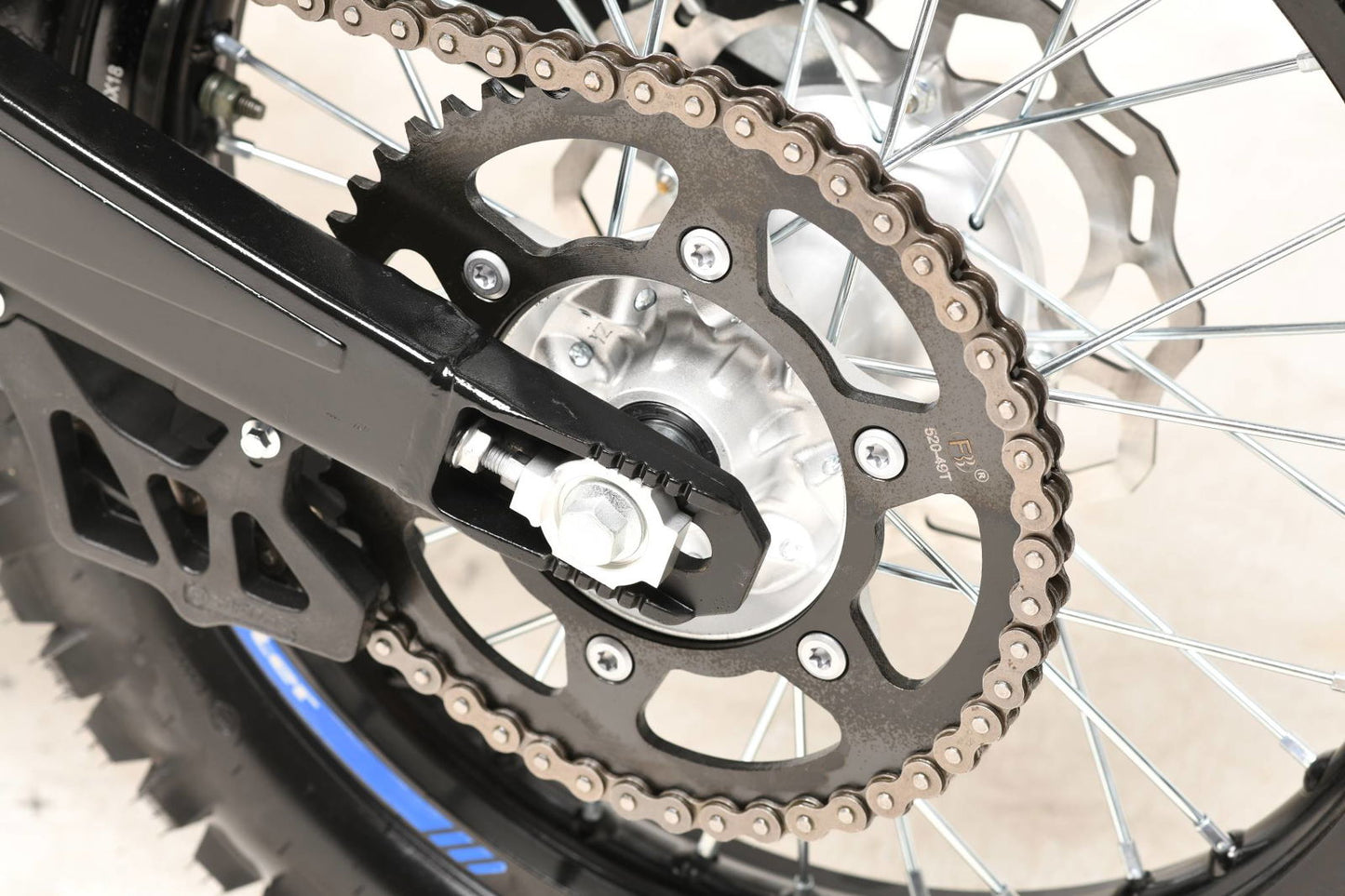 TrailMaster MX250-Pro Dirt Bike, 5-Speed Manual, Dual Disc Brakes, Electric Start (21/18) Wheels