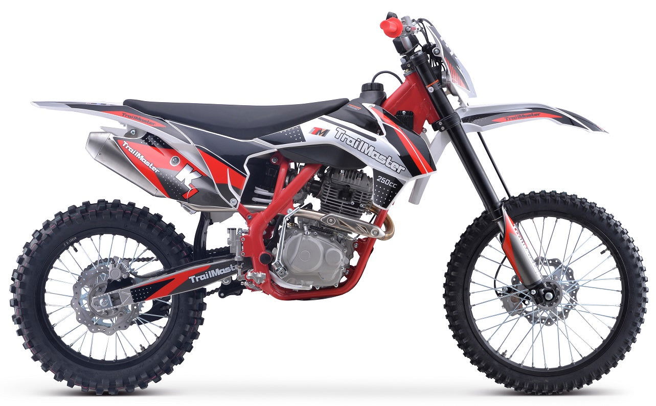 TrailMaster TM33 250 Dirt Bike, 5-Speed Manual, Dual Disc Brakes (21/18)