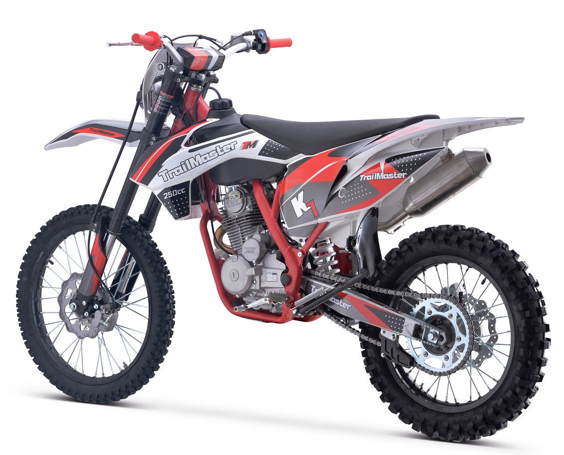 TrailMaster TM33 250 Dirt Bike, 5-Speed Manual, Dual Disc Brakes (21/18)