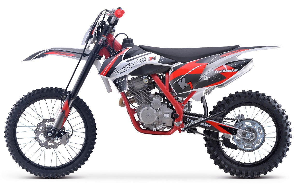 TrailMaster TM33 250 Dirt Bike, 5-Speed Manual, Dual Disc Brakes (21/18)