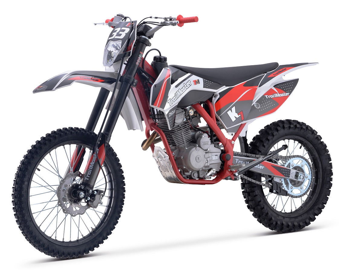 TrailMaster TM33 250 Dirt Bike, 5-Speed Manual, Dual Disc Brakes (21/18)