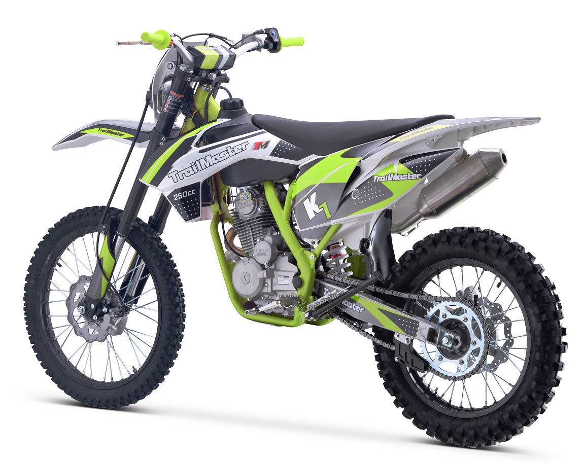 TrailMaster TM33 250 Dirt Bike, 5-Speed Manual, Dual Disc Brakes (21/18)