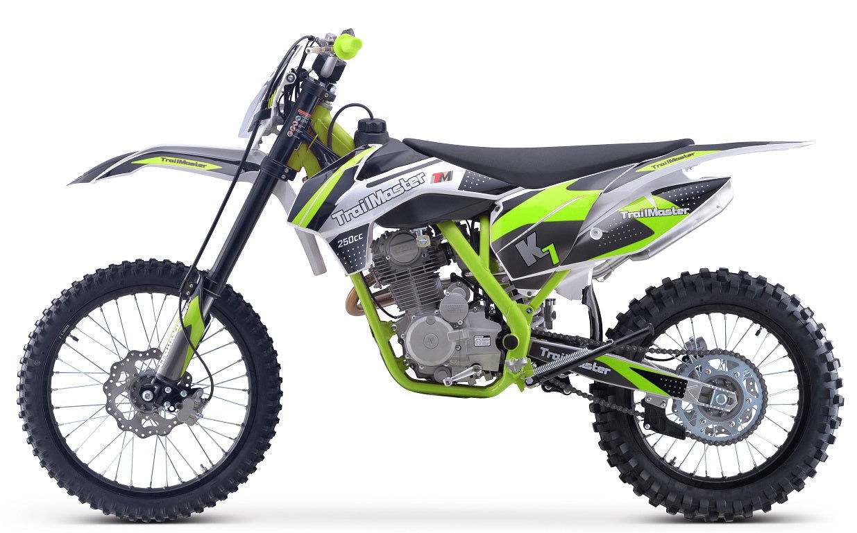 TrailMaster TM33 250 Dirt Bike, 5-Speed Manual, Dual Disc Brakes (21/18)