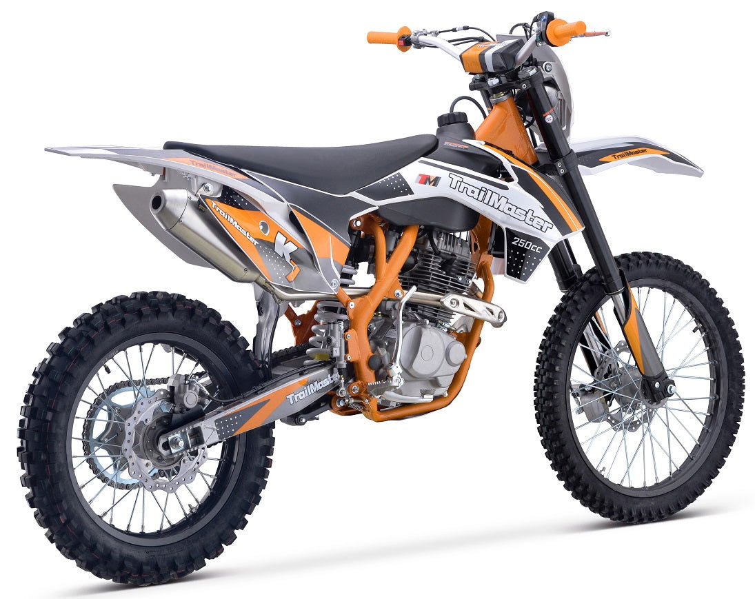 TrailMaster TM33 250 Dirt Bike, 5-Speed Manual, Dual Disc Brakes (21/18)