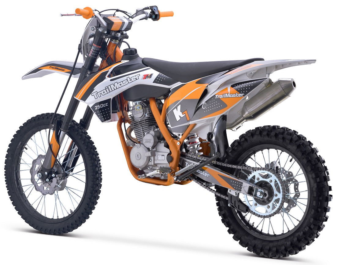 TrailMaster TM33 250 Dirt Bike, 5-Speed Manual, Dual Disc Brakes (21/18)