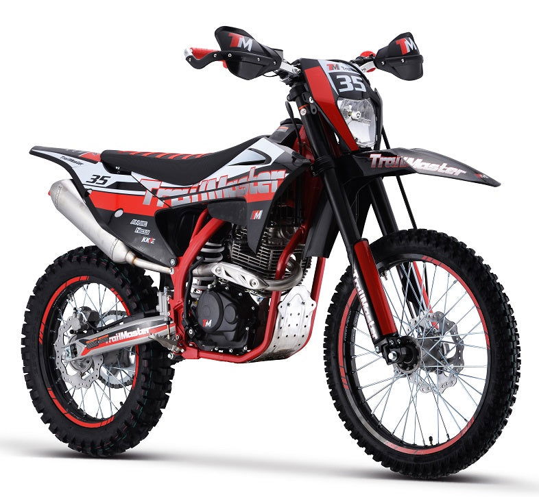 TrailMaster TM35 250cc Dirt Bike, 5-Speed Manual, Dual Disc Brakes, (21/18) Wheels