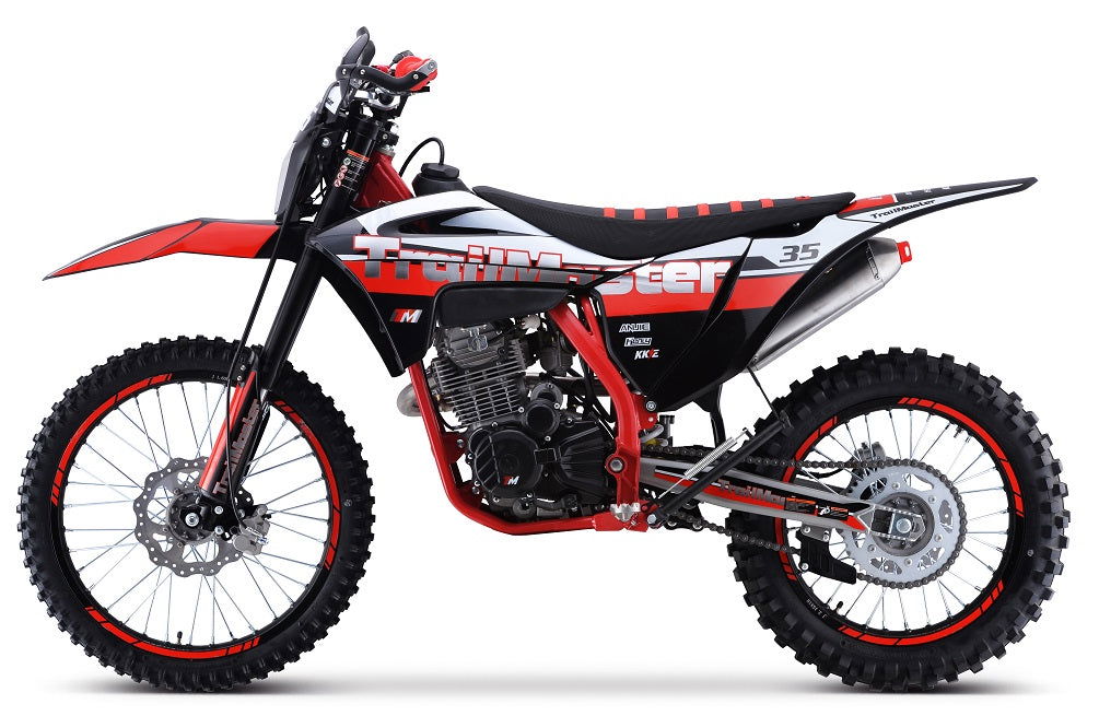 TrailMaster TM35 250cc Dirt Bike, 5-Speed Manual, Dual Disc Brakes, (21/18) Wheels