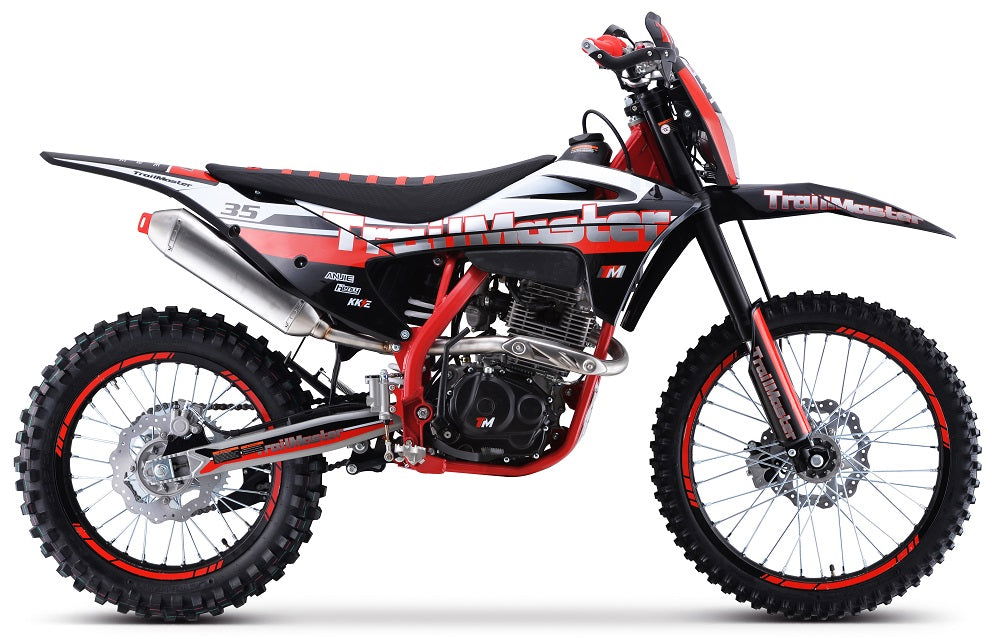 TrailMaster TM35 250cc Dirt Bike, 5-Speed Manual, Dual Disc Brakes, (21/18) Wheels