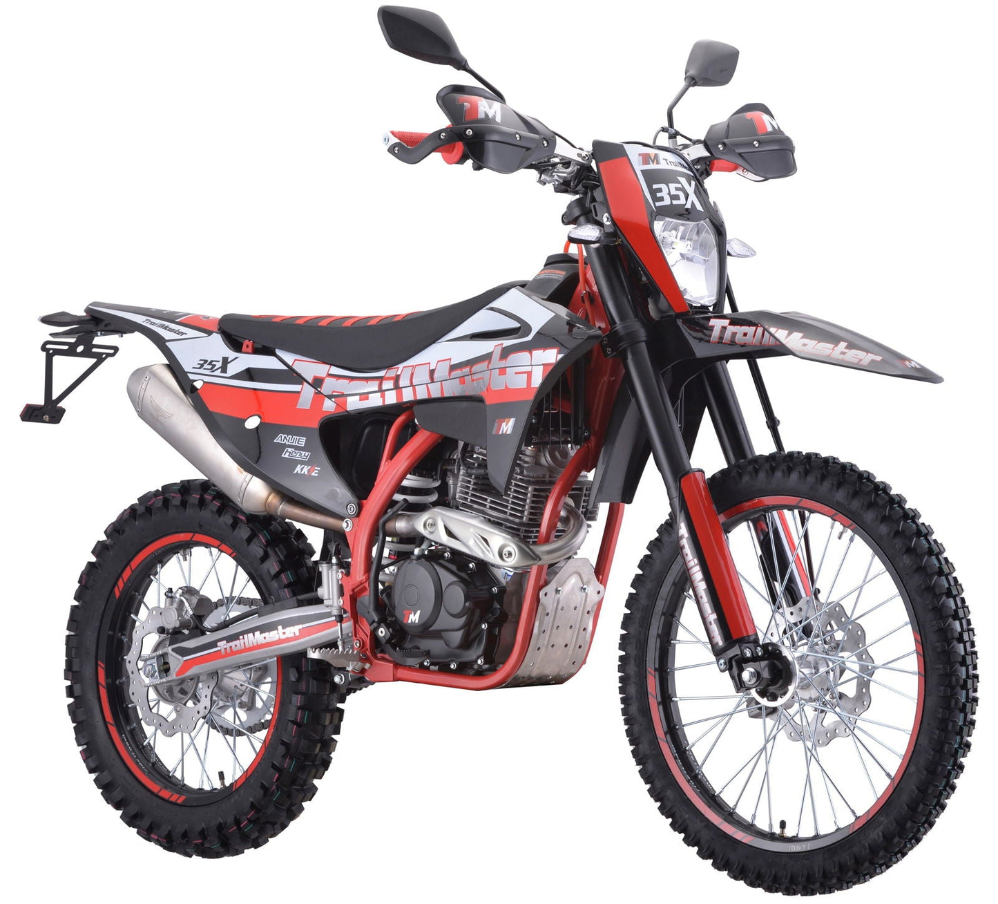 TrailMaster TM35X 250cc Dual Sport Dirt Bike, 5-Speed Manual, Dual Disc Brakes, (21/18) Wheels