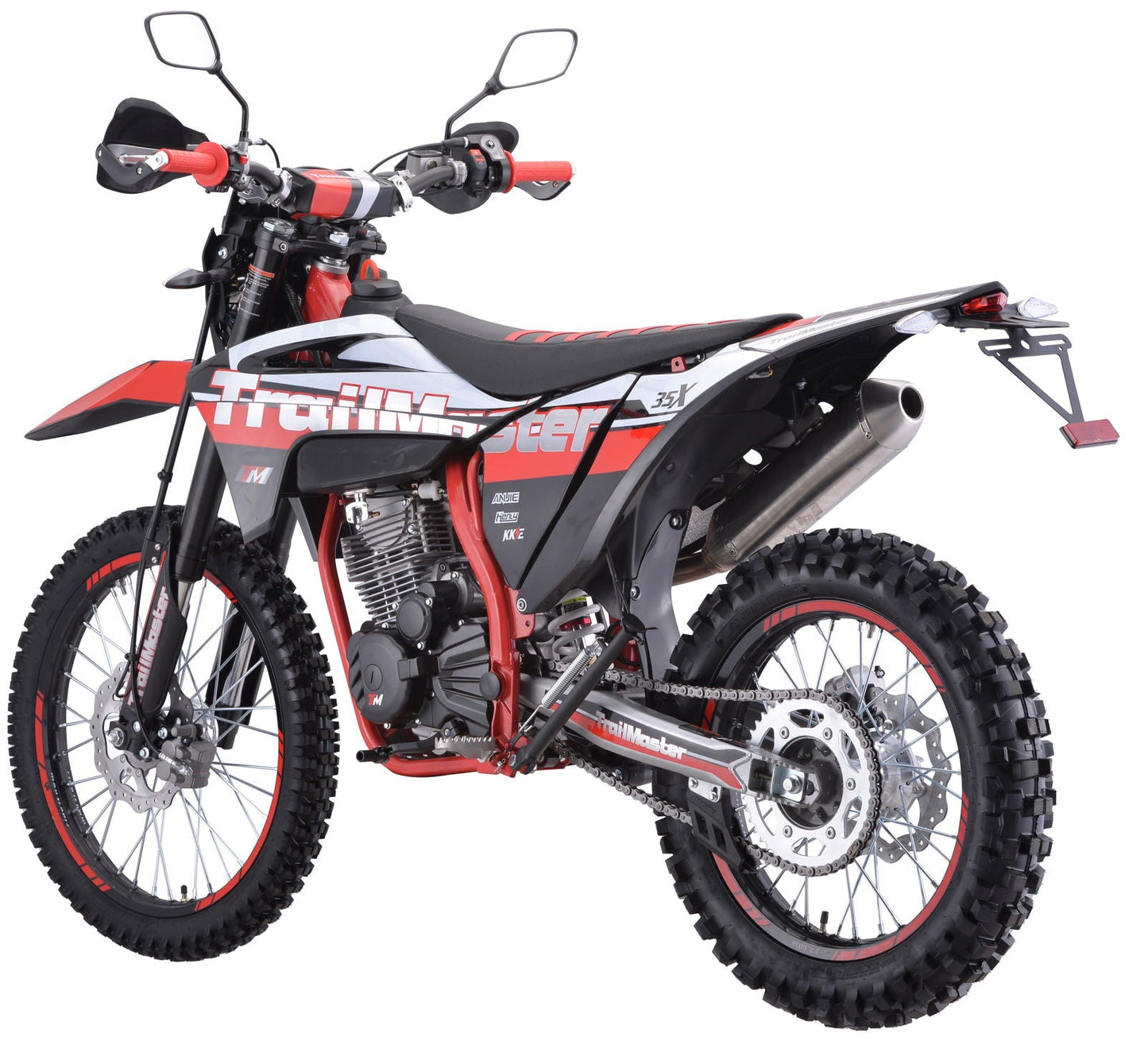 TrailMaster TM35X 250cc Dual Sport Dirt Bike, 5-Speed Manual, Dual Disc Brakes, (21/18) Wheels