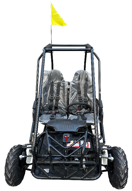 TrailMaster Apache 7 212cc Youth Go Kart for Kids Ages 10+ – Full Roll Cage, High-Back Seats, Over-the-Shoulder Harnesses, Air-Cooled Engine