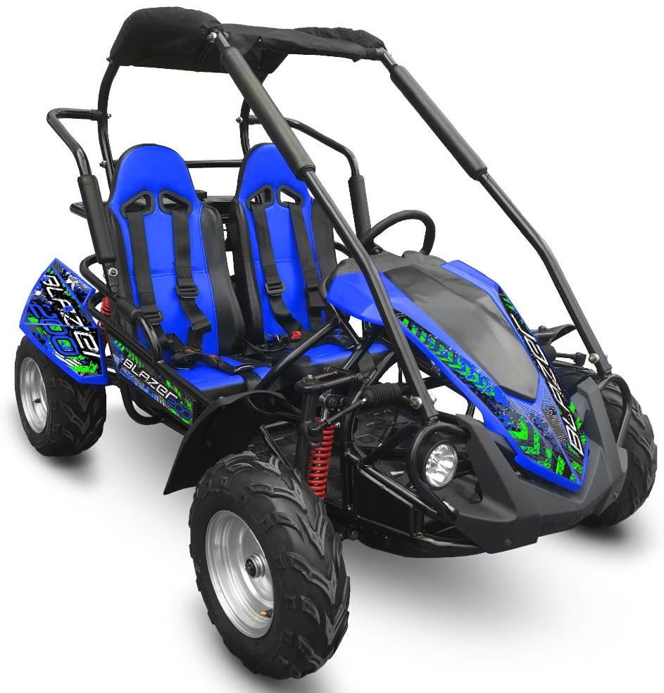 Blazer 200R MID-Size Go Kart, 7hp Torque Converter, Electric Start Reverse, Kids Ages 7-12