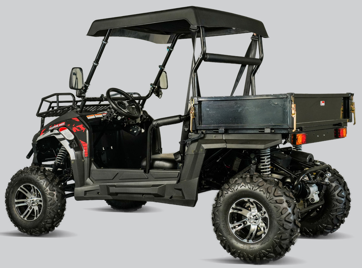 Challenger 200EUX UTV Side-by-Side, Front Cargo Rack, Rear Dump Bed, Deluxe Alloy Wheels, LED Light Bar