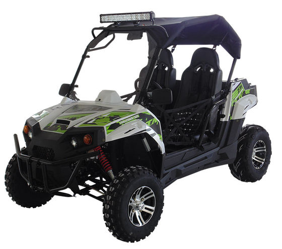 Challenger 200X Go Kart UTV Side by Side, with Alloy Wheels, Windshield and LED Light Bar
